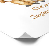 Personalisierter Name Geburtstag Giraffe Kinderzim Poster (Ecke)