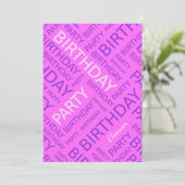 Personalisierter Name Geburtstagsfeier Einladung p (Stehend Vorderseite)