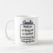 Personalisierter Name Geburtstagsgeschenk Idee Fun Kaffeetasse (Links)