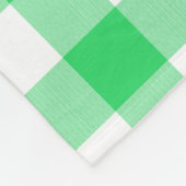 Personalisierter Name Geburtstagsoccer Grün Schach Fleecedecke (Ecke)