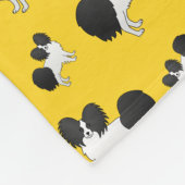 Personalisierter Name Gelb Papillenhunde Fleecedecke (Ecke)