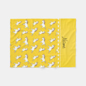 Personalisierter Name Gelb-Regenbogenfarben Fleecedecke (Vorderseite (Horizontal))