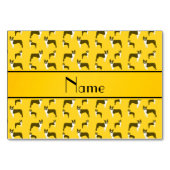 Personalisierter Name Gelbboston Terrier Tischnummer (Rückseite)
