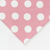 Personalisierter Name Gelbe Giraffe Rosa Polka Pun Fleecedecke (Ecke)