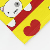 Personalisierter Name Gelbe Katzen Fleecedecke (Ecke)
