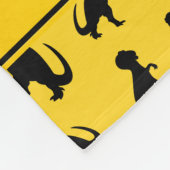 Personalisierter Name Gelbtrex-Dinosaurier Fleecedecke (Ecke)