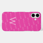 Personalisierter Name gemustert, Einfache Monogram Case-Mate iPhone Hülle (Rückseite (Horizontal))