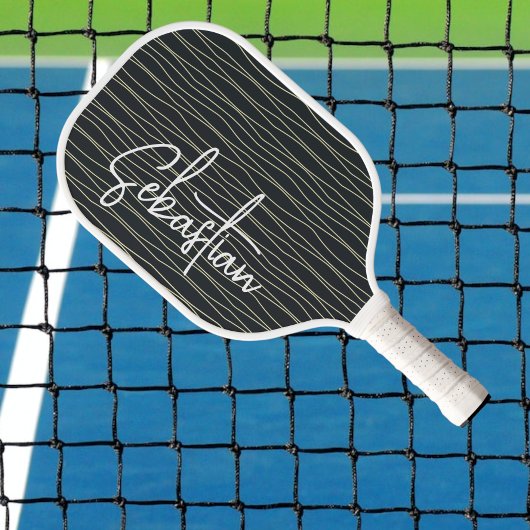 Personalisierter Name Gemustert Pickleball Schläger