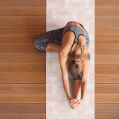 Personalisierter Name Geometrisches Muster Pfirsic Yogamatte