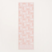 Personalisierter Name Geometrisches Muster Pfirsic Yogamatte (Vorderseite)
