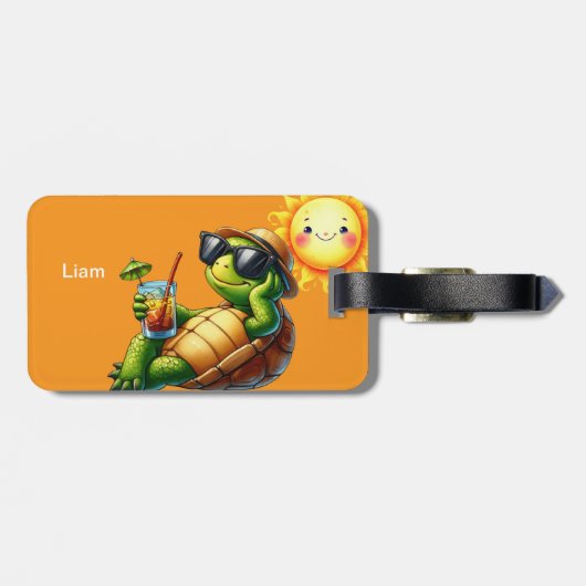 Personalisierter Name Gepäckanhänger (Rückseite horizontal)