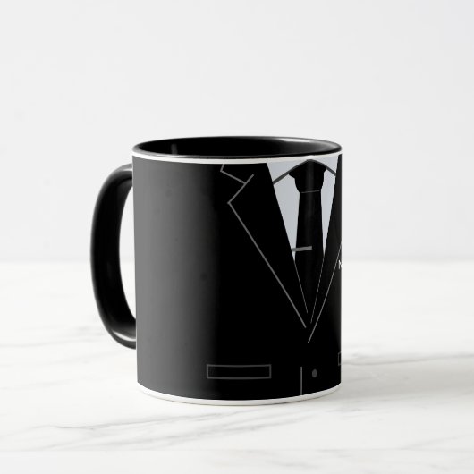 Personalisierter Name Geschenk Tasse Schwarzer Anz (Vorderseite Links)