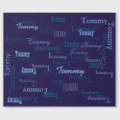 Personalisierter Name Geschenkpapier (Flach)