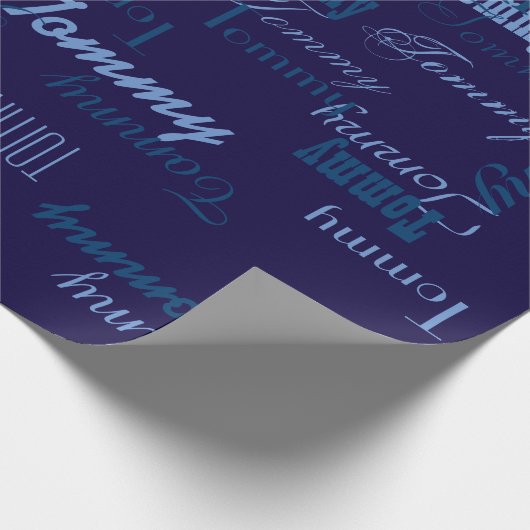 Personalisierter Name Geschenkpapier (Ecke)