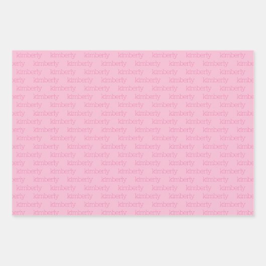 Personalisierter Name Geschenkpapier Set (Vorderseite)