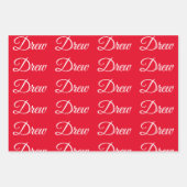 Personalisierter Name Geschenkpapier Set (Vorderseite 3)