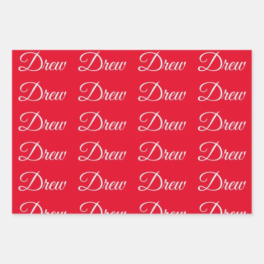 Personalisierter Name Geschenkpapier Set (Vorderseite 3)