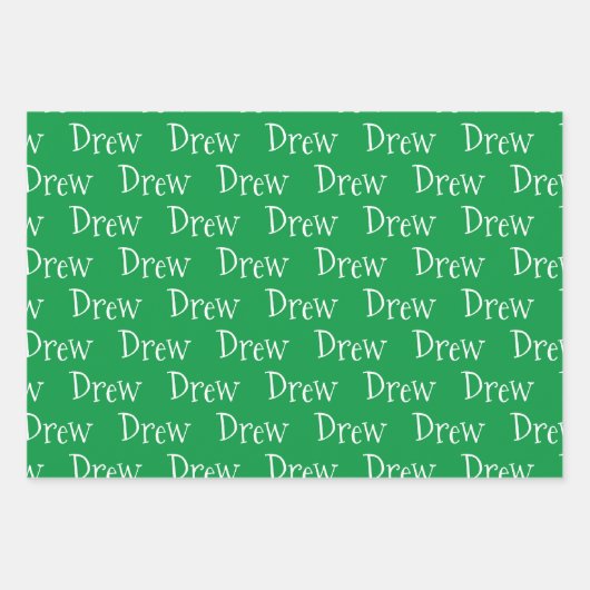 Personalisierter Name Geschenkpapier Set (Vorderseite 2)