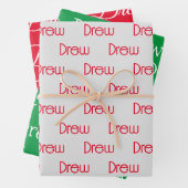 Personalisierter Name Geschenkpapier Set (Beispiel)