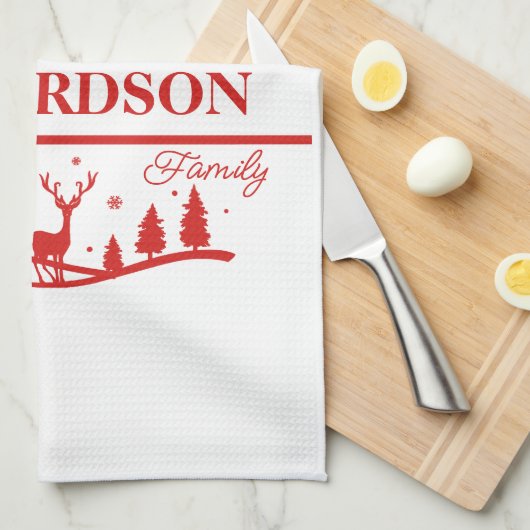 Personalisierter Name Geschirrtuch (Viertel Falte)