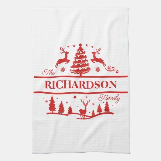 Personalisierter Name Geschirrtuch (Vertikal)