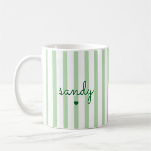Personalisierter Name gestreift neue Tante benutze Kaffeetasse