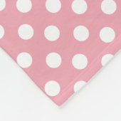 Personalisierter Name Giraffe Pink Polka Punkte Fleecedecke (Ecke)