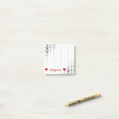 Personalisierter Name + Gitter der musikalische Post-it Klebezettel (Auf Schreibtisch)