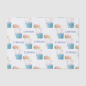 Personalisierter Name glücklich Geburtsdatum Monog Seidenpapier (Vorderseite)