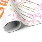 Personalisierter Name glücklich Geburtstag Geschenkpapier (Rolleneckpunkt)