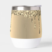 Personalisierter Name Gold Tropfen Script Monogram (Links)