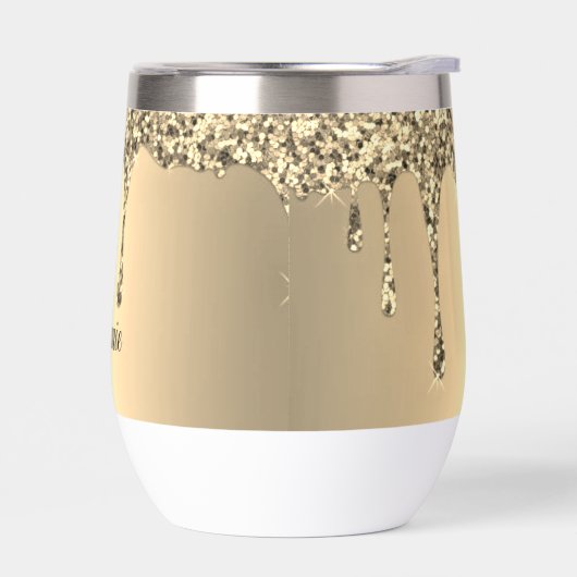 Personalisierter Name Gold Tropfen Script Monogram (Links)