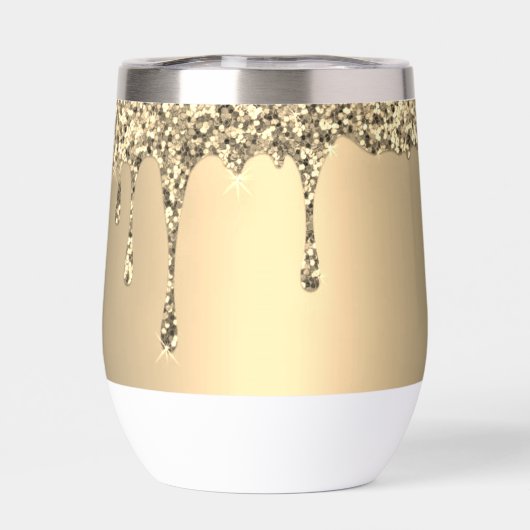 Personalisierter Name Gold Tropfen Script Monogram (Rückseite)