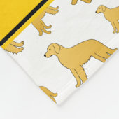Personalisierter Name: Golden Retriever Hunde Fleecedecke (Ecke)
