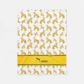 Personalisierter Name: Golden Retriever Hunde Fleecedecke (Vorderseite)