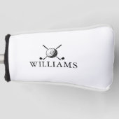 Personalisierter Name Golf Ball und Clubs Golf Headcover (Vorderseite)