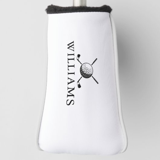 Personalisierter Name Golf Ball und Clubs Golf Headcover (Rotieren 90)