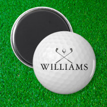 Personalisierter Name Golf Ball und Clubs
