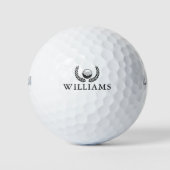 Personalisierter Name Golf Ball und Kranz (Vorderseite)