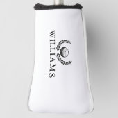 Personalisierter Name Golf Ball und Kranz Headcover (Rotieren 90)