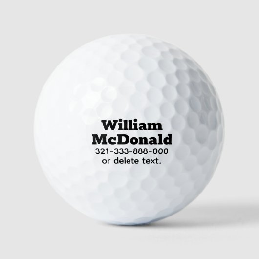 Personalisierter Name Golf Balls Vorlage BOLD 22 Golfball (Vorderseite)