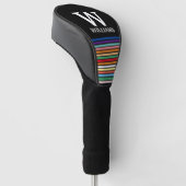 personalisierter Name Golf Headcover (angewinkelt)