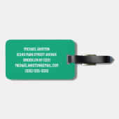 Personalisierter Name Golf Player Golfer Golfspiel Gepäckanhänger (Rückseite horizontal)