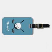 Personalisierter Name Golf Player Golfer Golfspiel Gepäckanhänger (Vorderseite horizontal)