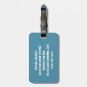 Personalisierter Name Golf Player Golfer Golfspiel Gepäckanhänger (Rückseite vertikal)