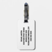 Personalisierter Name Golf Player Golfer Golfspiel Gepäckanhänger (Rückseite vertikal)