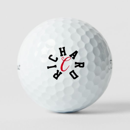 Personalisierter Name Golfbälle, Monogramm Golfball (Vorderseite)