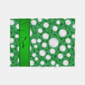 Personalisierter Name Golfbälle T-Shirts Fleecedecke (Vorderseite (Horizontal))