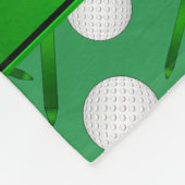Personalisierter Name Golfbälle T-Shirts Fleecedecke (Ecke)