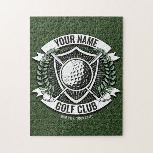 Personalisierter NAME Golfer Golf Club Rasen Clubh Puzzle